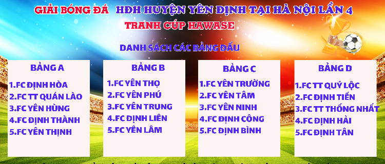 Cover Giải bóng đá đồng hương huyện Yên Định tại Hà Nội lần 4